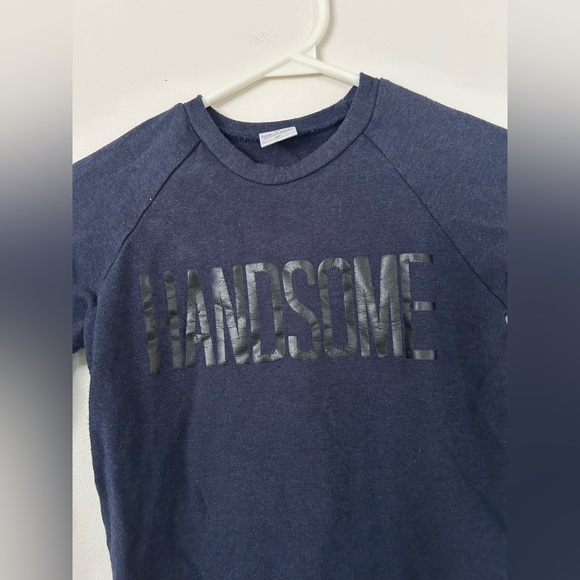 Posh & Cozy Navy “HANDSOME” Crew Neck 4T - Picture 3 of 6